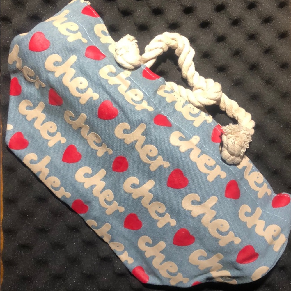 Denim tote 12” wide Cher ❤️